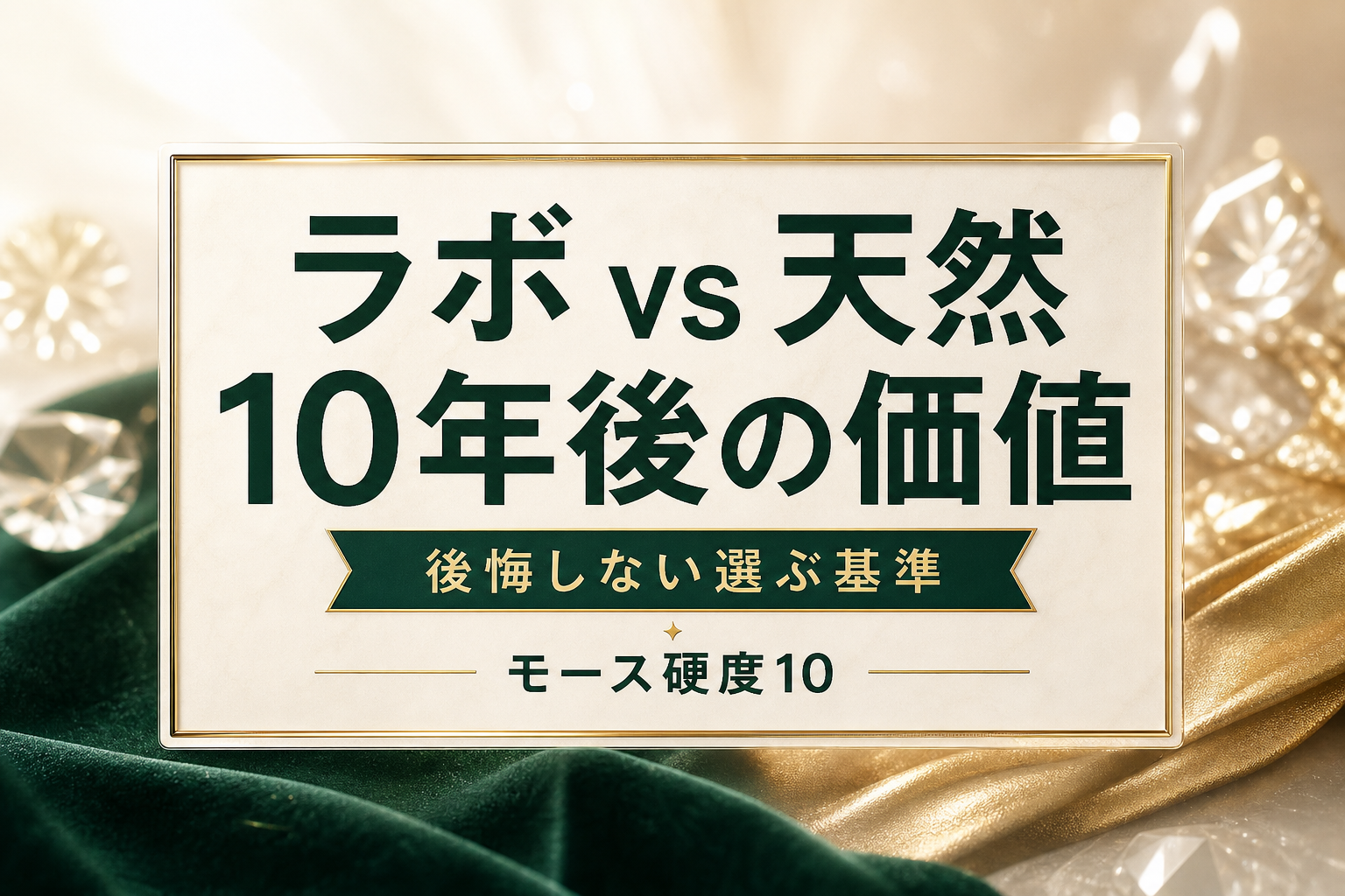 ラボグロウンダイヤモンドと天然の違い|10年後の価値と後悔しない「選ぶ基準」