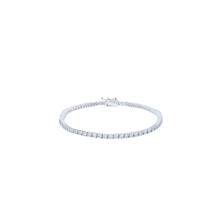 ラボグロウンダイヤモンドのテニスブレスレット（Pt900・総カラット2.0ct）