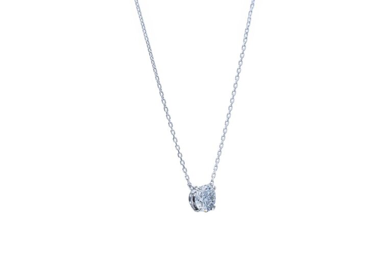 ラボグロウンダイヤモンドの一粒ネックレス（Pt900・0.5ct）